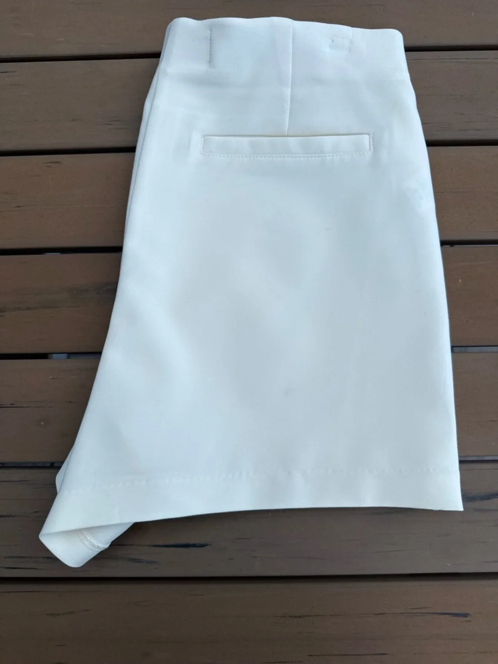 Clean White Wrap-Front Skort Shorts - Picture 2 of 4